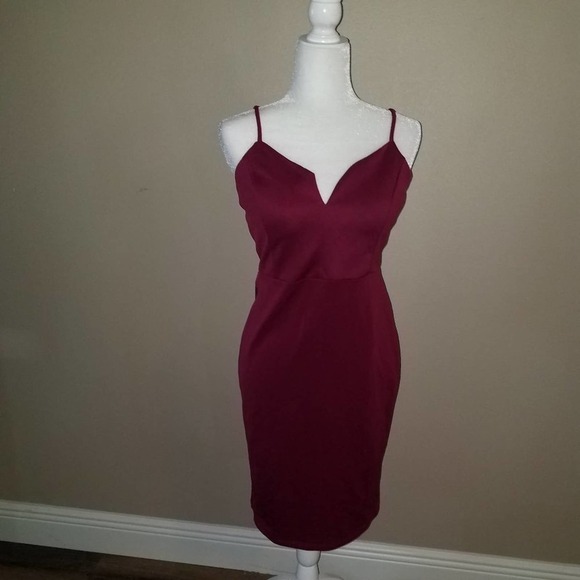 Coco Love Magenta Spaghetti Strap Dress - Picture 1 of 7